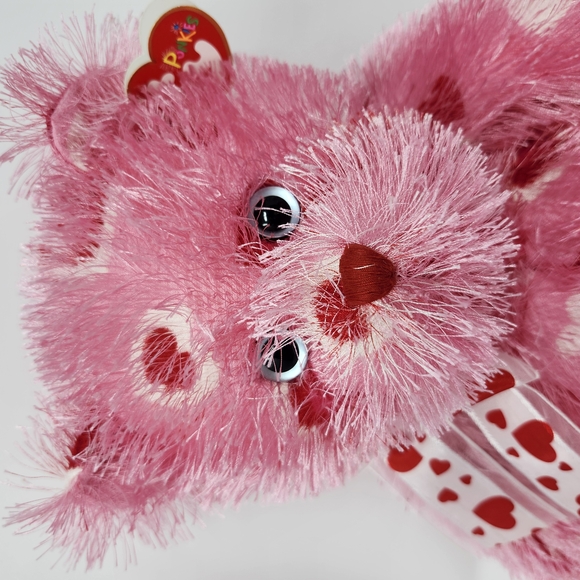 Ty Punkies LIL' HUGZ - Plush Pink Hearts Teddy Bear With Tag - Picture 2 of 8